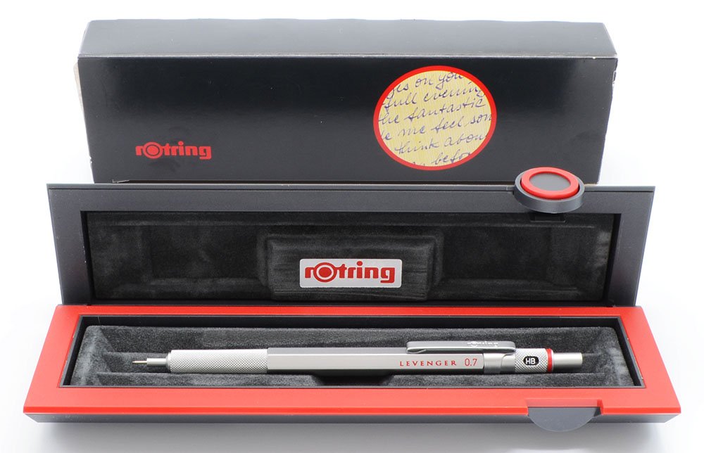 Rotring for Levenger Mechanical Pencil Silver Matte Finish, .7mm Lead